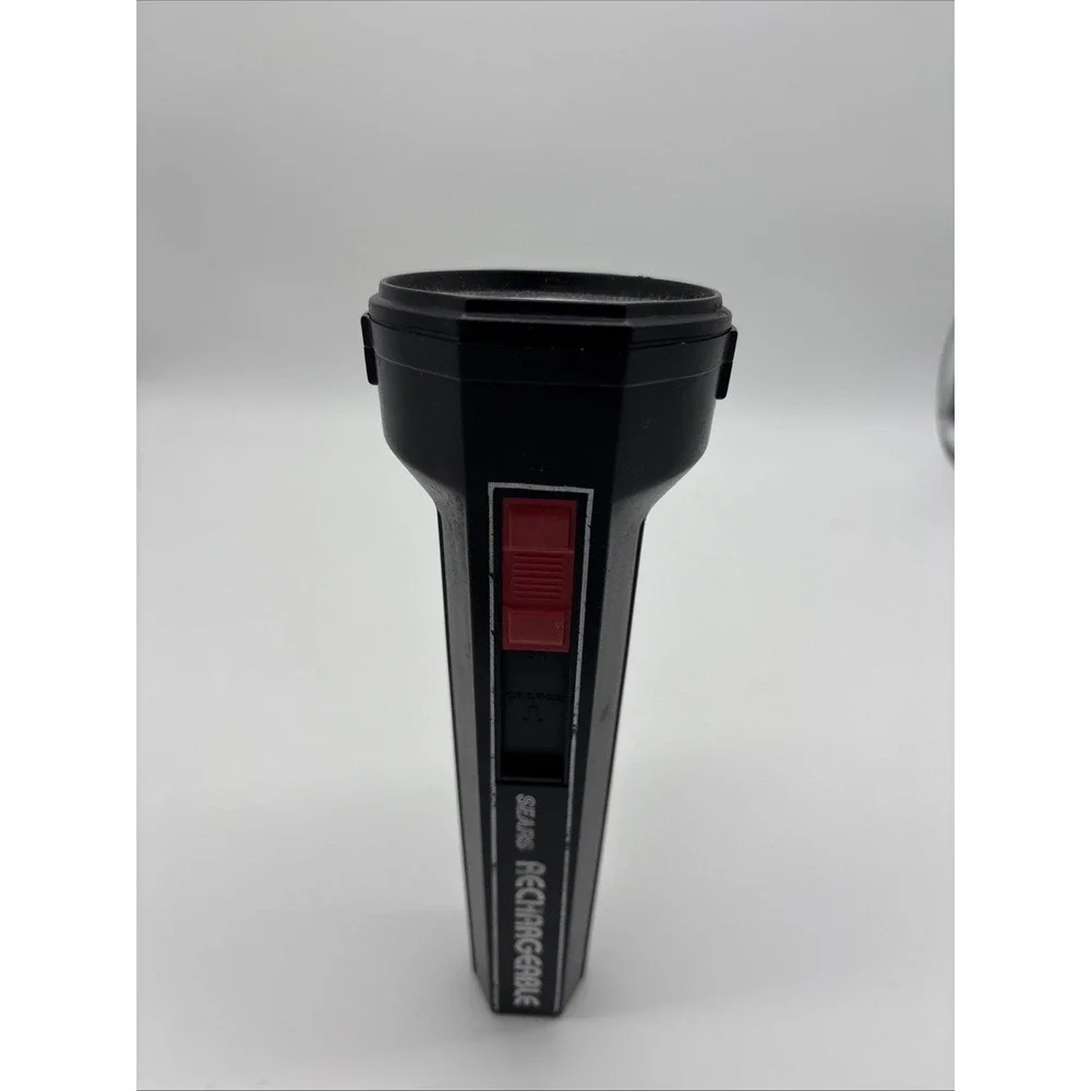 Vintage Sears Rechargeable, Flashlight. Tested, And Working Plug To‎ Charge